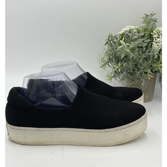 Opening Ceremony Black Platform Canvas Slip on Rubber Sole Sneakers Sz 40/9.5 - Picture 4 of 16